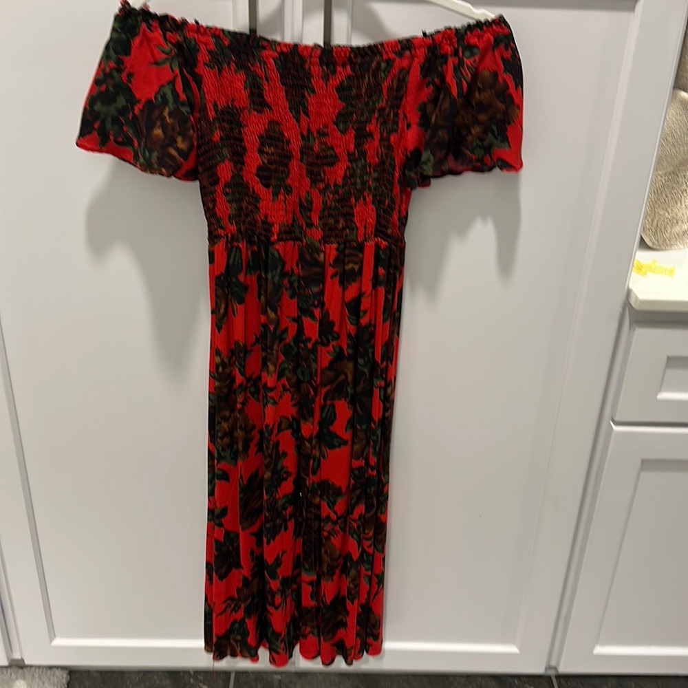 Zara Red Floral Dress